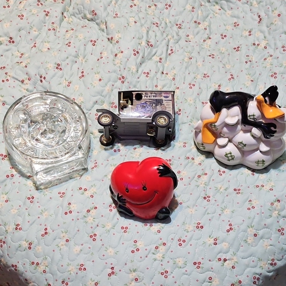 Heart Figurine with Black Accents